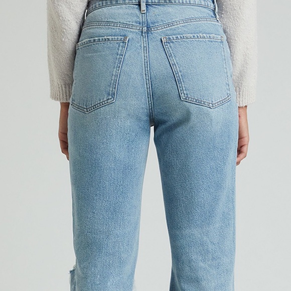 PacSun Light Blue Distressed Women's (dad)Jeans - Picture 3 of 12